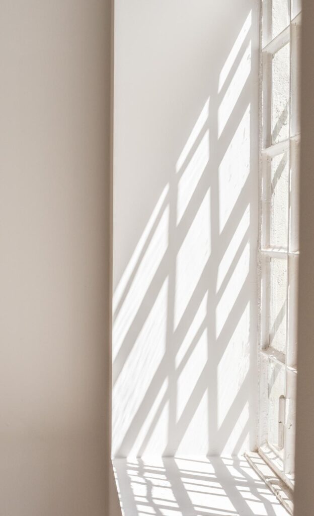 Sunlight shining through a window.